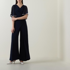 Rhinestone Trim Jumpsuit