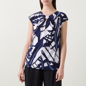 Abstract Keyhole Blouse