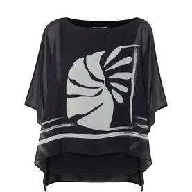 Tropical Placement Print Blouse