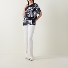 Abstract Rhinestone T-Shirt