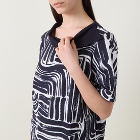 Abstract Rhinestone T-Shirt