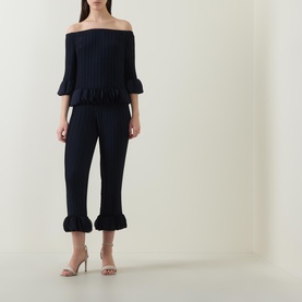 Off-The-Shoulder Pleated Top
