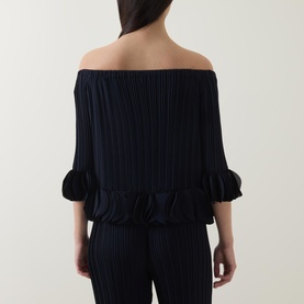 Off-The-Shoulder Pleated Top