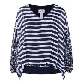 Stripe Poncho Top