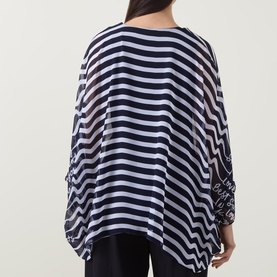 Stripe Poncho Top