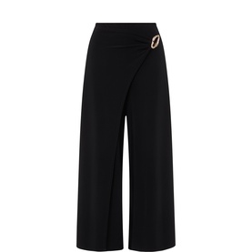 Brooch Wide-Leg Trousers