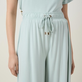 Drawstring Wide Leg Trousers