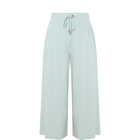 Drawstring Wide Leg Trousers