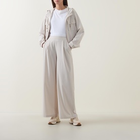 Pleated Wide-Leg Trousers
