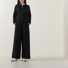 Pleated Wide-Leg Trousers