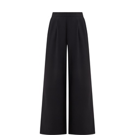 Pleated Wide-Leg Trousers