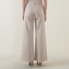 Rhinestone Wide Leg Jeans