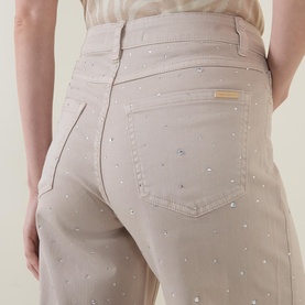 Rhinestone Wide Leg Jeans