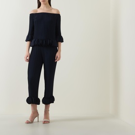 Pleated Ruffle Trousers