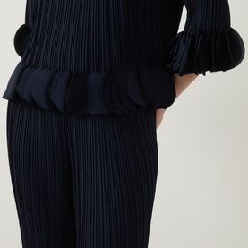 Pleated Ruffle Trousers