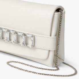 Kya Crystal Leather Clutch