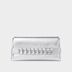 Kya Crystal Metallic Clutch