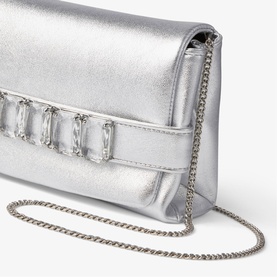 Kya Crystal Metallic Clutch