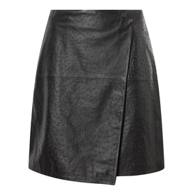 Gora Wrap Leather Skirt
