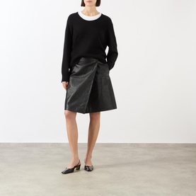 Gora Wrap Leather Skirt