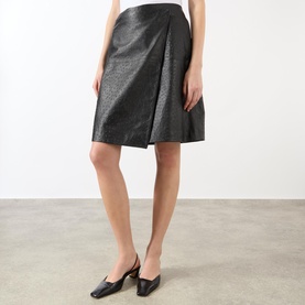 Gora Wrap Leather Skirt
