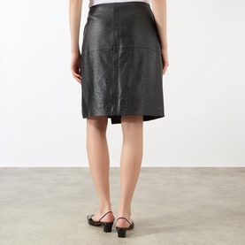 Gora Wrap Leather Skirt