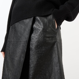 Gora Wrap Leather Skirt