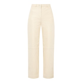 Cobe Mid-Rise Leather Trousers