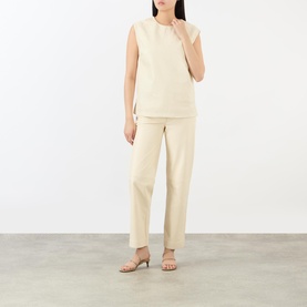 Cobe Mid-Rise Leather Trousers