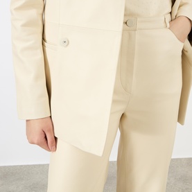 Cobe Mid-Rise Leather Trousers