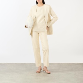 Cobe Mid-Rise Leather Trousers