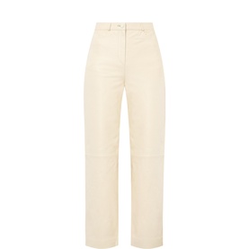 Cobe Mid-Rise Leather Trousers