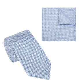 Grid Pocket Square & Tie