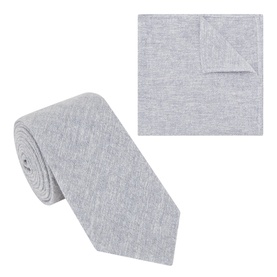 Solid Pocket Square & Tie