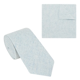 Solid Pocket Square & Tie