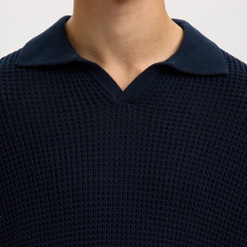 Dereck Knitted Open Polo Sweater