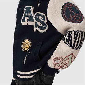 Chase Baseball Logo Oversized Cardigan