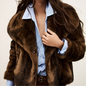Foxy Faux Fur Cropped Coat