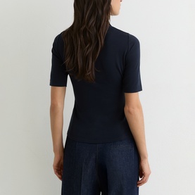 Denny Colour-Block Half-Zip Polo Shirt