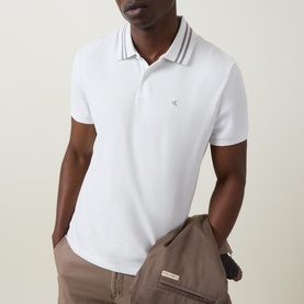 Monogram Logo Tipped Polo Shirt