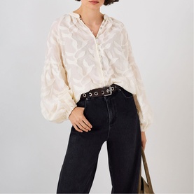 Floral Jacquard Blouse