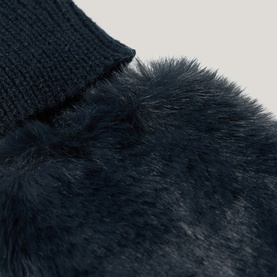 Faux Fur Knitted Mittens
