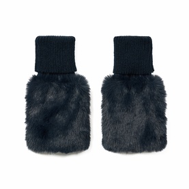 Faux Fur Knitted Mittens