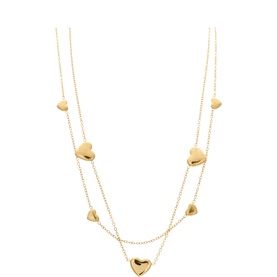 Infinity Heart Layered Chain Necklace