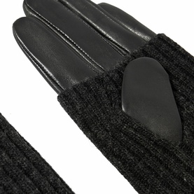Knitted Leather Gloves