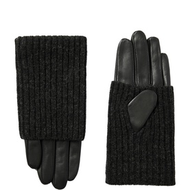 Knitted Leather Gloves