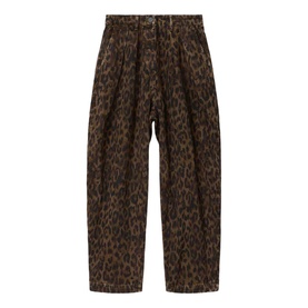 Becca Leopard High-Rise Baggy Tapered Jeans