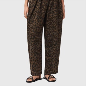 Becca Leopard High-Rise Baggy Tapered Jeans