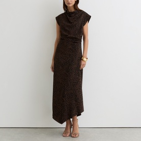 Harlie Animal Draped Dress
