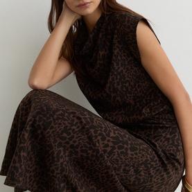 Harlie Animal Draped Dress